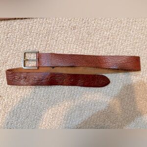 Brown leather diesel belt